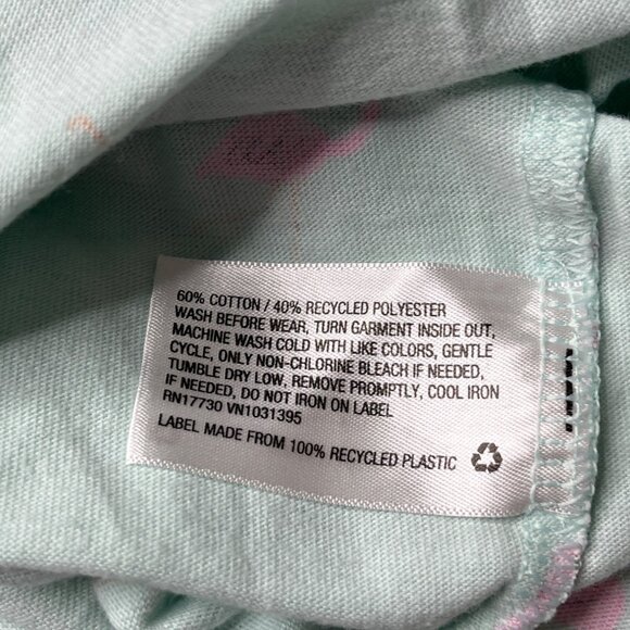 Cat & Jack Girls Flamingo Sundress Green Tiered Dress Size 6/6X Summer - Picture 4 of 8